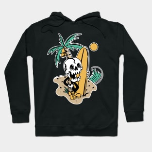 Surfer Skull Funny Man Hoodie